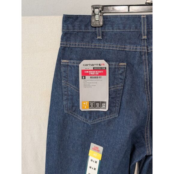 Carhartt FR Flame Resistant Relaxed Fit Jeans Blue Men's Size 34x32 NWT - Picture 7 of 16